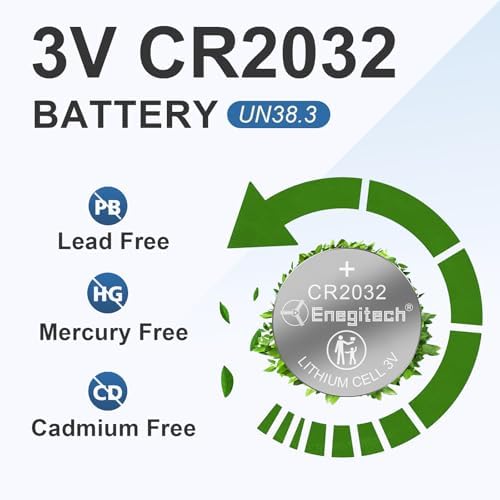 CR2032 Lithium Coin Cell Batteries - 3V Button Batteries (6-Pack)