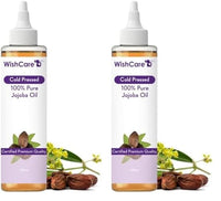 WishCare Pure Cold Pressed Natural Unrefined Jojoba Oil - Moisturizer For Skin, Hair and Nails, 100 ml (Pack of 2)