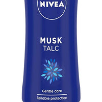 NIVEA Talcum Powder for Men & Women, Musk, For Gentle Fragrance & Reliable Protection Against Body Odour,100 g (Pack of 1)