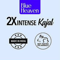 Blue Heaven 2x Intense Kajal Pencil - True Blue, Matte Finish, Waterproof and Smudge Proof Kajal, 0.30gm