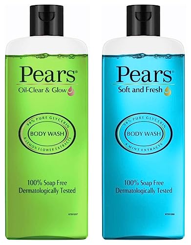 Pears Soft and Fresh Shower Gel, 250ml & Pears Oil Clear and Glow Shower Gel, 250ml