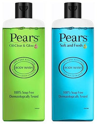 Pears Soft and Fresh Shower Gel, 250ml & Pears Oil Clear and Glow Shower Gel, 250ml