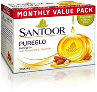 santoor Pureglow Bathing Bar with Almond Oil & Glycerine Soap 3Nx125g (3 x 125 g)