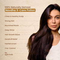 Nat Habit Curry Cider Navdha Shampoo - Natural Cleanser for Women & Men, Enhances Immense Shine, Retains and Imparts Moisture, For Strong & Sunny Shine Hair, 250ml
