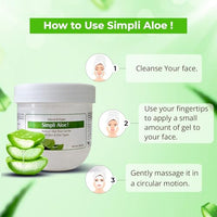 Passion Indulge Pure Aloe Vera gel for Face- 200 ml | BUY 1 GET 1 FREE Simpli Gel | Multipurpose Natural aloe vera Gel for Skin & Hair | For acne & marks | Provides deep hydration