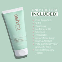 Ashba Botanics Leave-in Conditioner for Frizzy, Wavy & Curly Hair | Hair Cream For Men & Women | Moisturizes, Protects, Nourishes & Adds Shine to Dry & Damaged Hair | Silicone Free (50, millilitre)