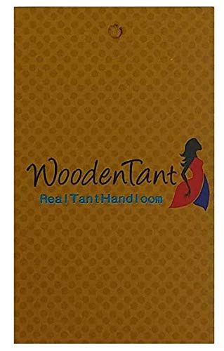 WoodenTant Women's  Handloom Cotton Tant Saree with Buti Work without blouse piece