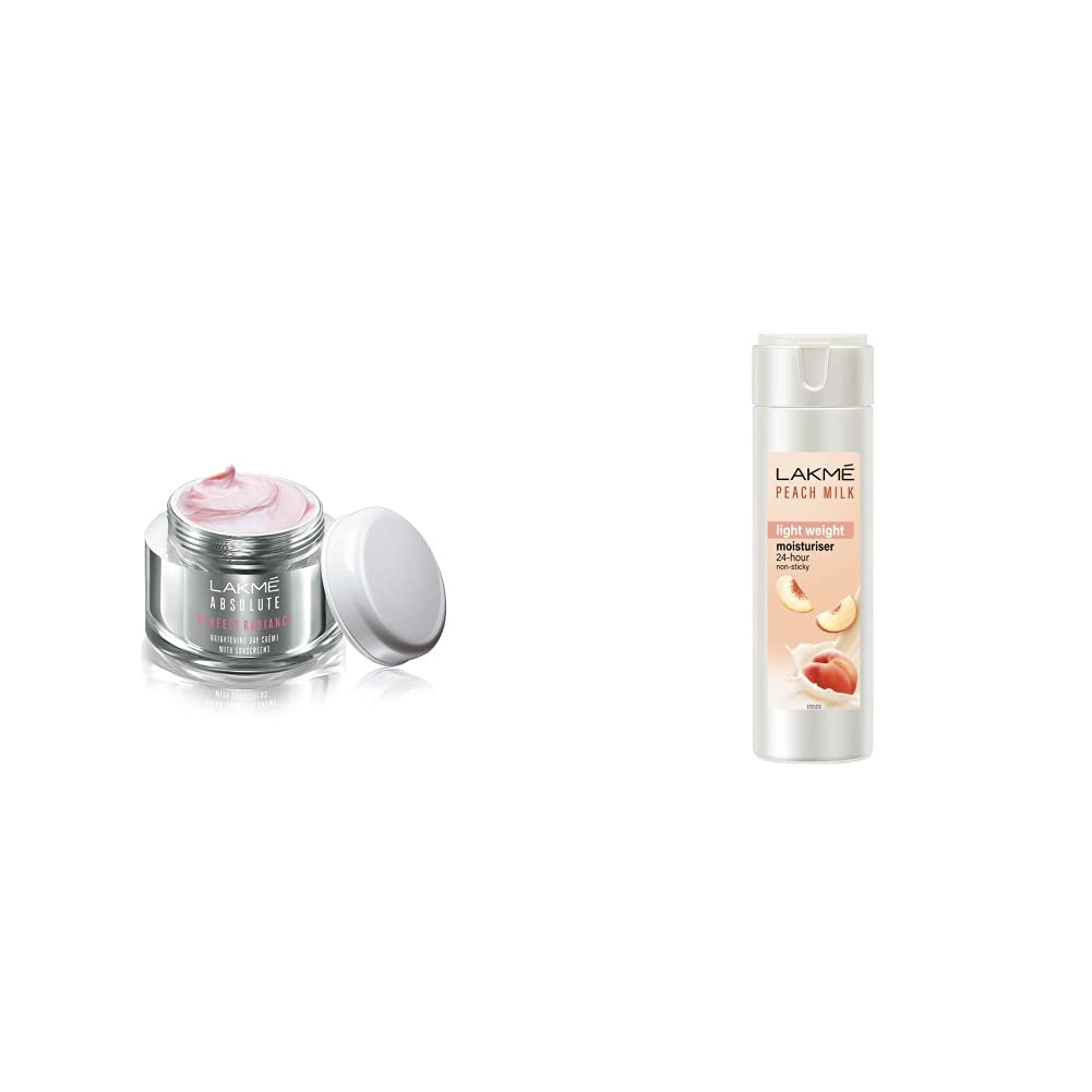 Lakmé Perfect Radiance Fairness Day Creme 50 g & Lakmé Peach Milk Moisturizer Body Lotion 200 ml
