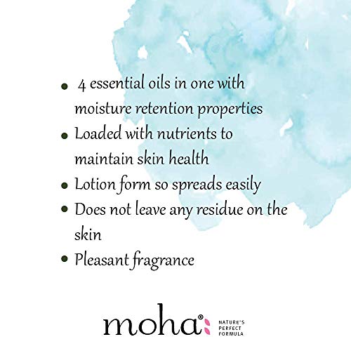 moha: Moisturizing Lotion for extra Dry Skin Deep Moisture For Face & Body With Benefit of Aloe Gel, Almond, Coconut & Olive Oil - 200ml (Pack of 1)