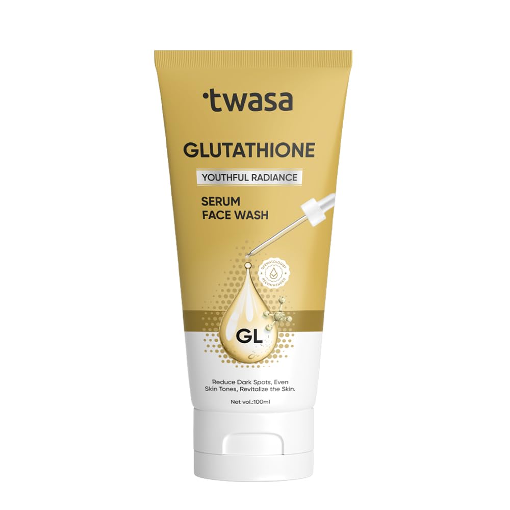 Twasa Glutathione Serum Face Wash for Glowing and Brightening Skin | Face Wash For Even Skin Tone, Reduce Dark Spots & Pigmentation Support | For Women & Men | 100ml