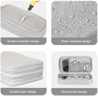 Digital accessory organizer bag, portable double - layer waterproof, suitable for a variety of digital accessories travel universal storage, business travel gadget bag