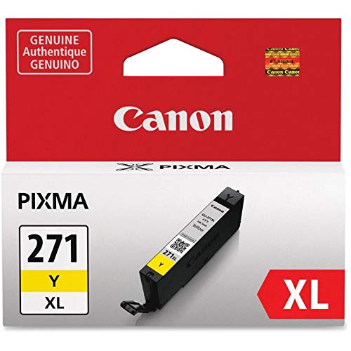 Canon CLI-271XL Yellow Ink Tank Compatible to MG6820, MG6821, MG6822, MG5720, MG5721, MG5722, MG7720, TS5020, TS6020, TS8020, TS9020, CLI-271 XL Yellow, XL Ink Tank