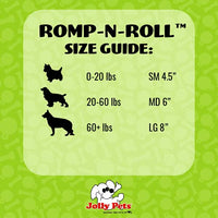 Jolly Pets Romp-n-Roll Rope and Ball Dog Toy, 4.5 Inches/Small, Blue (645 BL), for Small Breeds