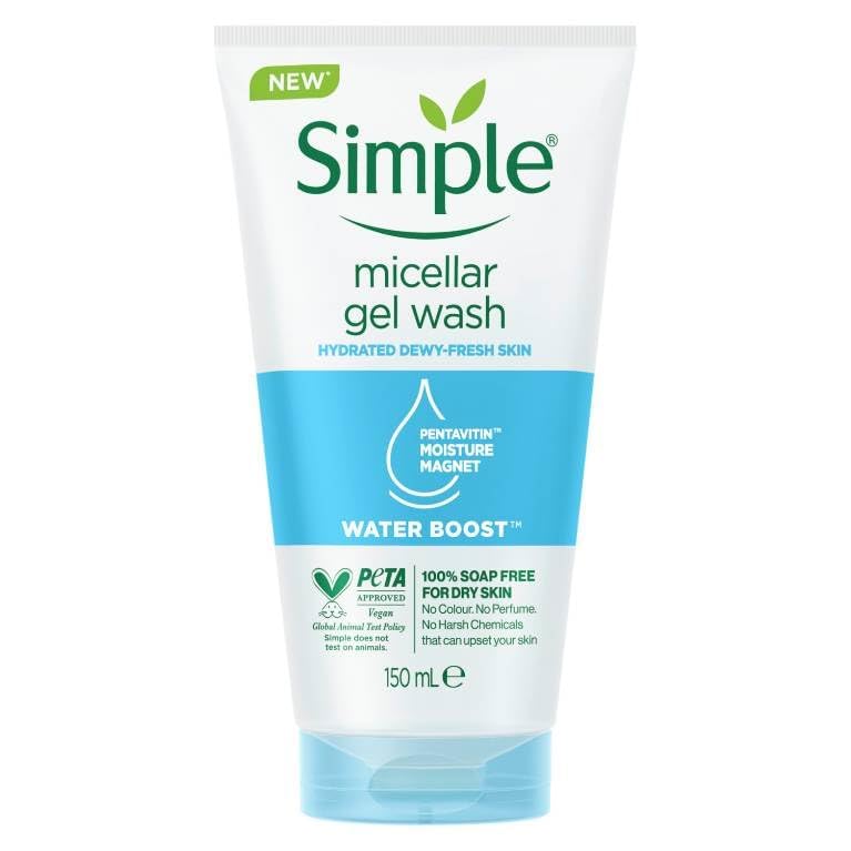 Simple Water Boost Micellar Facial Gel Wash Sensitive Skin 5 oz