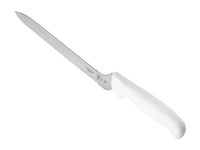 Mercer Culinary Ultimate White, 8 Inch Wavy Edge Offset Utility Knife