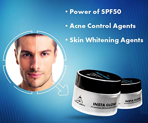 UrbanGabru Insta Glow Fairness Cream with Anti pimple and SPF 50 - No Parabens or Sulphates