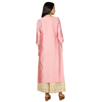 Kashish Women's  Viscose Embroidered Round Neck Straight Fit Kurta