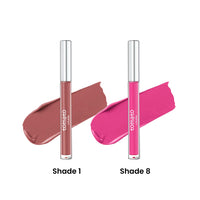 FLiCKA Tomato Liquid Matte Lipstick Transfer Proof, Smudge Proof, Non-Sticky, Creamy Lightweight, Shade 1 & Shade 8 Combo