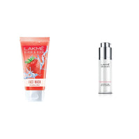 Lakmé Blush & Glow Gel Face Wash, Strawberry Blast, 100G And Absolute Perfect Radiance Skin Serum, Lightening & Brightening, 30Ml