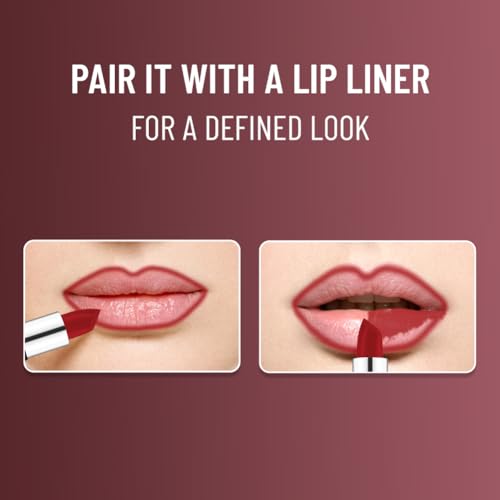 Swiss Beauty Pure Matte Creamy Lipstick | Non-drying, Highly pigmented Lipstick | Shade- Café Mocha, 3.8gm|