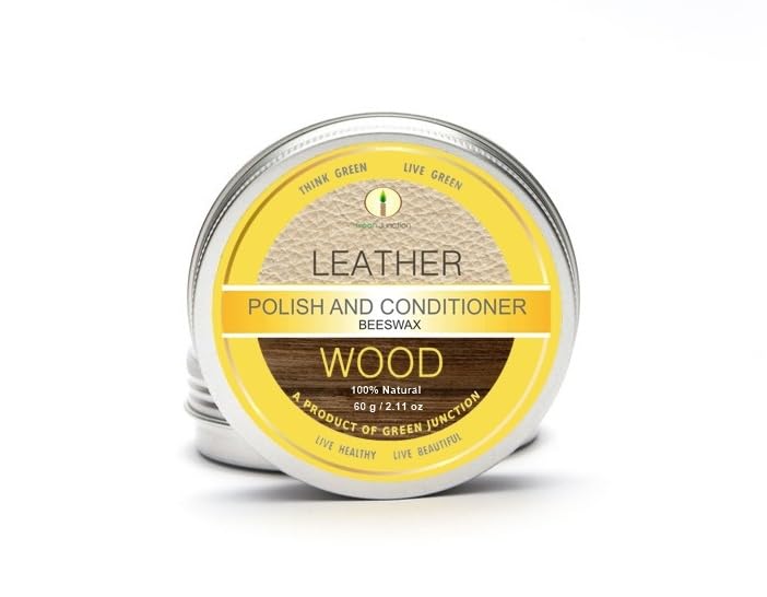 Green Junction Beeswax Wood & Leather Polish & Conditioner, 60 Gms