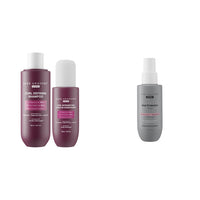 Bare Anatomy Curl Defining Shampoo + Curl Intensifying Leave In Conditioner Cream |Women & Men | 250 ml + 140ml Heat Protection Spray Serum For Women & Men | Vegan |230 掳C Heat Protection 150 ml