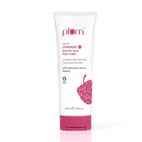 Plum Oat & 1% Ceramide Barrier Care Face Wash | Maintains & Preserves Skin Barrier | Hydrates & Nourishes Skin | Sulphate-free & Non-drying | For Normal, Dry skin | Women & Men | 100ml