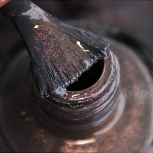 DeBelle Gel Nail Lacquer - French Collection | Long Lasting, Non UV Gel Finish | Seaweed Enriched & Chip Resistant - 8 Ml (Copper Glaze)