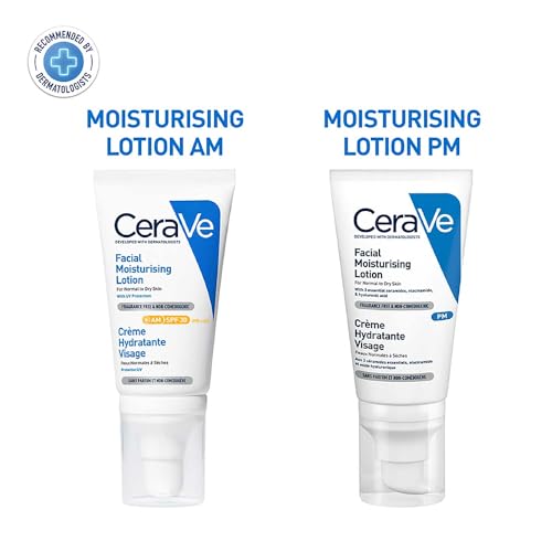 CeraVe AM Facial Moisturizing Lotion For Normal to Dry Skin (52ml) - Broad Spectrum SPF 30 Sunscreen | Non-Comedogenic, Paraben-Free And Fragrance-Free Lotion