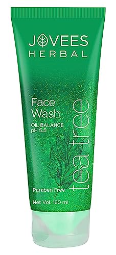 Jovees Herbal Tea Tree Oil Control Face Wash | For Oily & Acne Prone Skin Reduces Dark Spots And Aloe Vera Moisturising Lotion Hydrates Skin | For Oily & Sensitive Skin