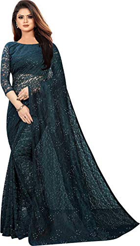 Avantika Fashion Women's  Jacquard Russell Net Saree With blouse piece
