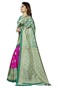 Amazon Brand - Anarva Soft Heavy & Cotton Silk Sarees for women, Beautiful saree free size with unstitched Blouse Piece