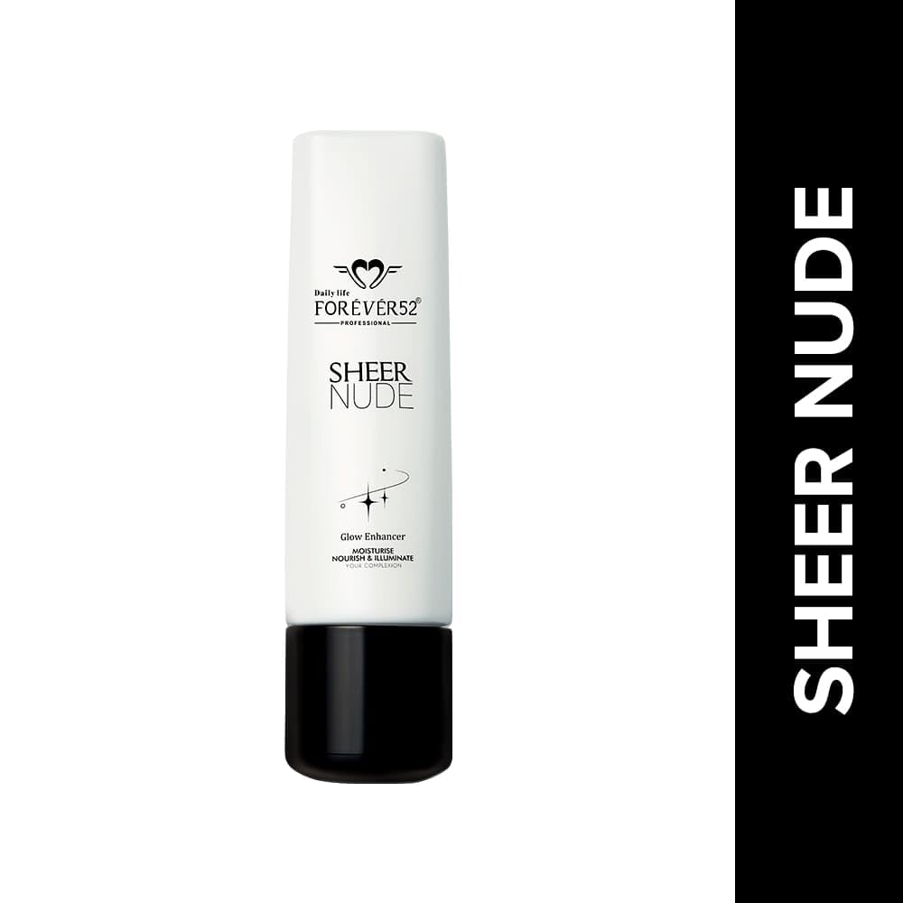 Daily Life Forever52 Sheer Nude Glow Enhancer | Enriched with Shea Butter and Vitamin E | Multitasking Strobe Cream to Achive a Radiant, Sun-kissed Glow (Pearl Vanilla-02, 40ml)