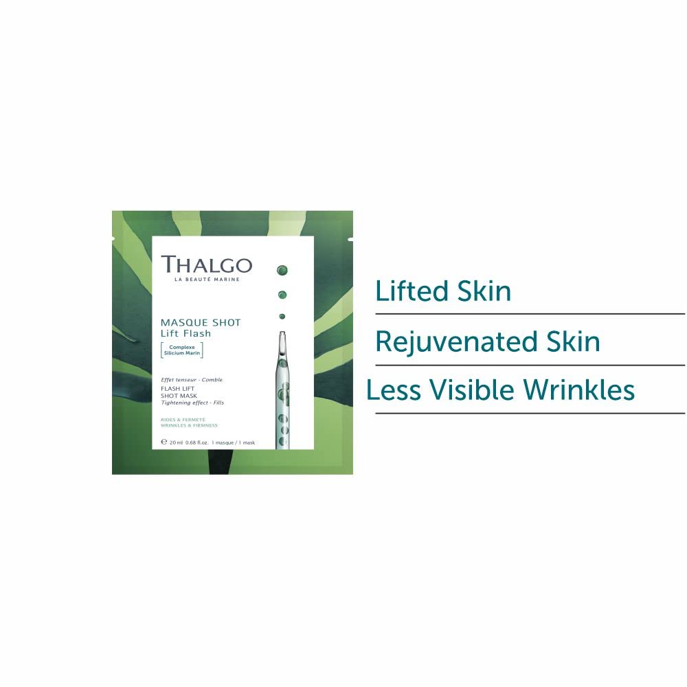 Thalgo Flash Lift Shot Mask - Rejuvenating Anti-Aging Sheet Mask for Visible Lifting and Firmer Skin - 20ml