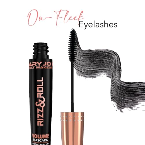 MARY JO K Volume Mascara – MJK-102 | Intense Black, Volumizing & Lengthening Mascara | Smudge-Proof, Waterproof, Long-Lasting | Curl-Enhancing Brush for Bold Lashes