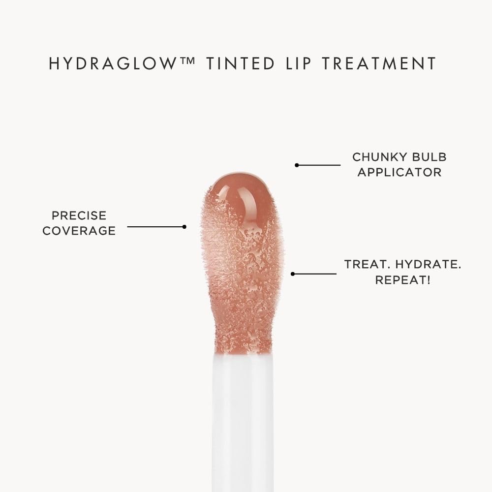 HYUE HydraGlow™ Tinted Lip Treatment (6 ml) | Biscotti Hottie | 24‑Hour Hydration with Sea Buckthorn Oil & Kokum Butter | Non‑Sticky | High‑Shine | Nourishing & Vegan Formula | Chunky Applicator