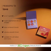 Plum In Your Element Eyeshadow Palette | Super Pigmented | Easy to Blend | 6-in-1 Palette | 01 Fire