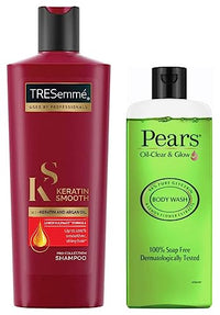 TRESemme Keratin Smooth Shampoo, 340ml & Pears Oil Clear and Glow Shower Gel, 250ml