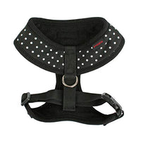 Puppia Dotty Dog Harness Over-The-Head No Pull No Choke Walking Training Adjustable for Small & Medium Dog, X-Small, Black