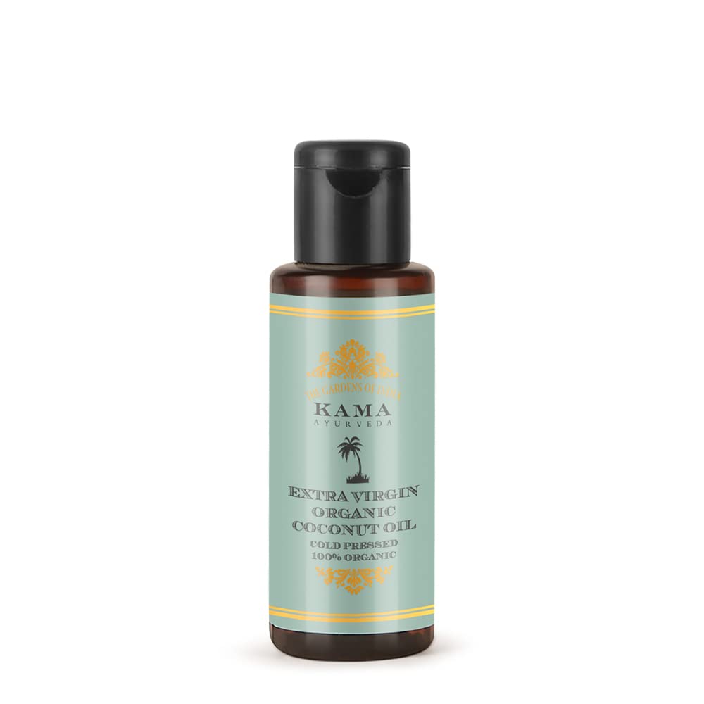 Kama Ayurveda Bringadi Hair Cleanser & Kama Ayurveda Extra Virgin Organic Coconut Oil - 50ml Combo