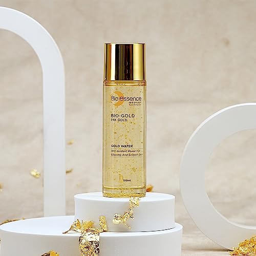 Bio-essence 24K Gold Face Toner – Pore Tightening, with Niacinamide, Hyaluronic Acid, Peptides & Antioxidants – Anti-Ageing, For All Skin Types, 100ml