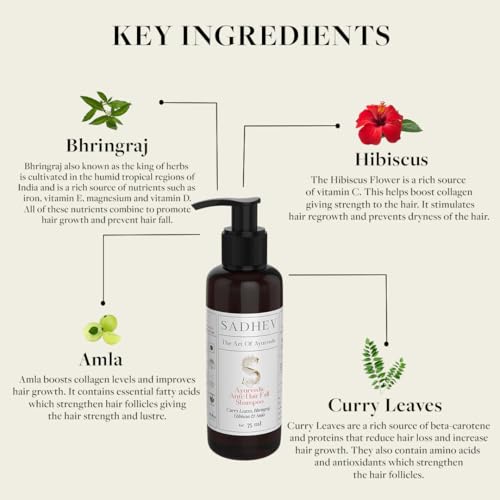 Sadhev Ayurvedic Anti-Hairfall Shampoo - 75ml