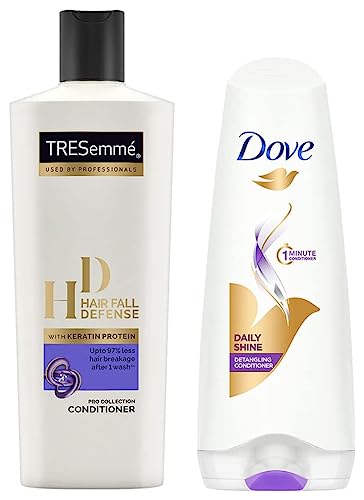 TRESemme Hair Fall Defense Conditioner, 190ml And Dove Daily Shine Conditioner, 180ml