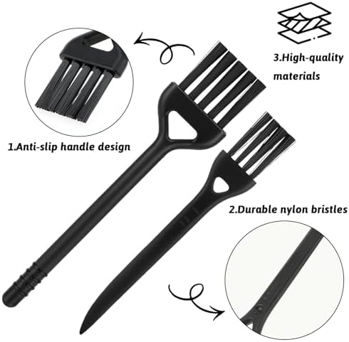 Anti Static ESD Brush for PC Lab Cleaning Brush for Keyboard, Electronics Cleaner Brushes Computer Keyboard, Small Portable Cleaning Kit for Printer Cleaner Gap Vent Track Narrow Space - 6pcs