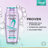 L’Oréal Paris Hyaluron Pure 72H Purifying Shampoo, For oily scalp & dry hair with salicylic and hyaluronic acid, 340 ml