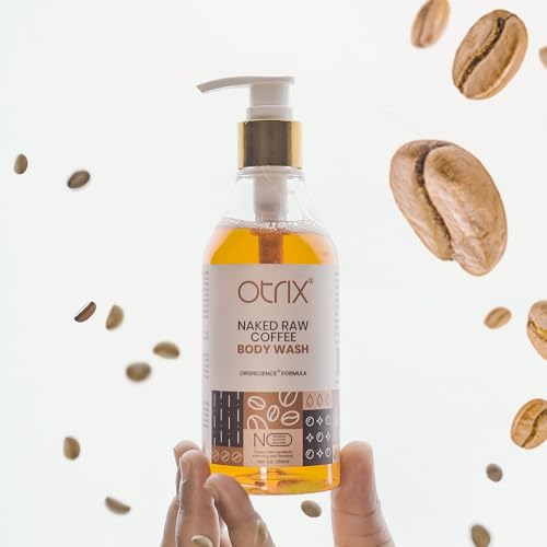 Otrix Naked Raw Coffee Body Wash with Catechins, Exfoliating and Nourishing Formula with Natural Oils, For Men and Women, 290ml
