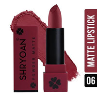 Shryoan Powder Matte Lipstick with Moisturizing and Hydrating Formula | For Every Day Use (3.2g) (Shade-06, Shade-06)