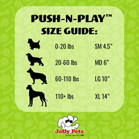 Jolly Pets Push-n-Play Ball Dog Toy, 6 Inches/Medium, Red (306 RD) Medium (6 in)