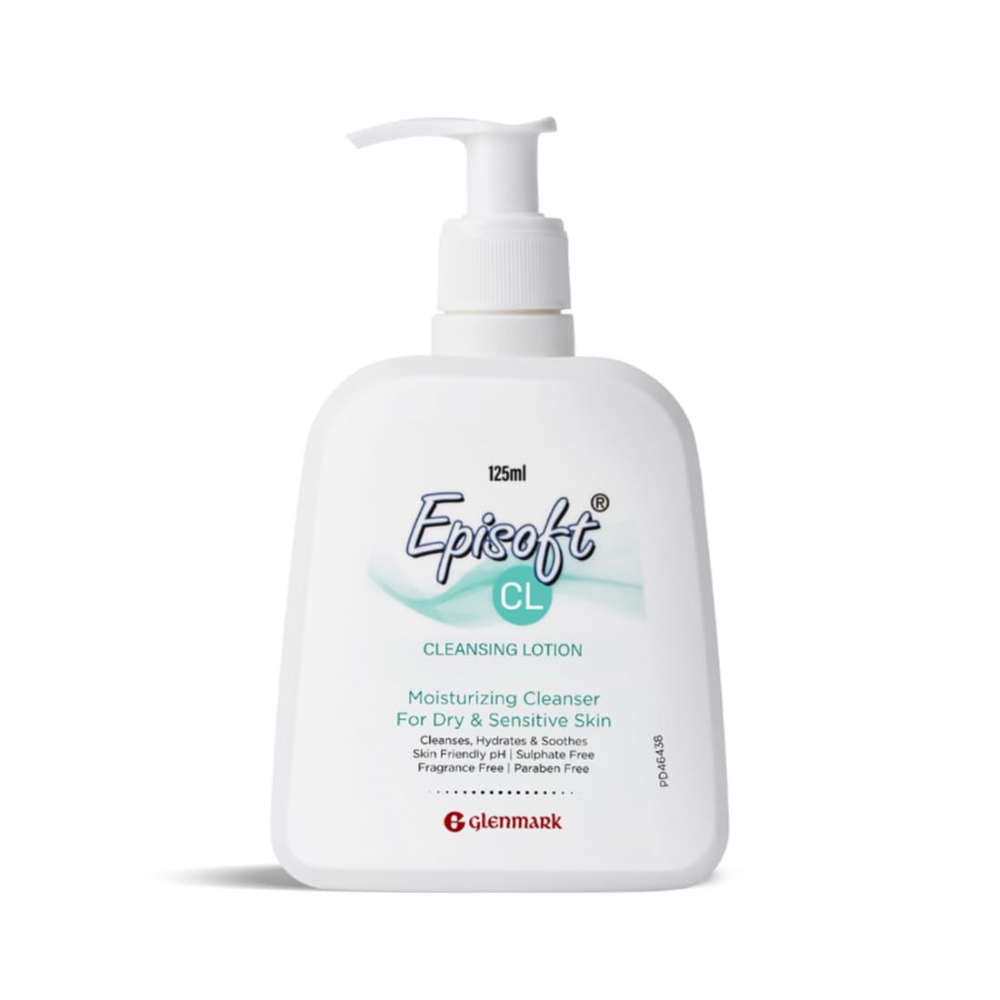 Glenmark Episoft Cleansing Lotion for Sensitive & Dry Skin I Cleanser for face | Gentle Cleanser removes Excess oil I Moisturises and Makes Skin Soft and Glowing I Makeup cleanser I Free of SLS | 125ml