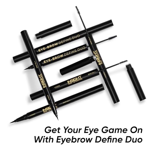 Insight Cosmetics Eyebrow Define Duo (2 in 1) | Eyebrow Tinted Gel with a slim, precise Spoolie | Long lasting, Smudgeproof & Water Resistent Formula | Semi Matte Finish | 2.5 g (Brown)